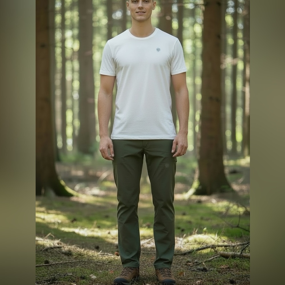 Mountain Hardwear Men's Large Olive Green Belted Hiking Trekking Pants Large